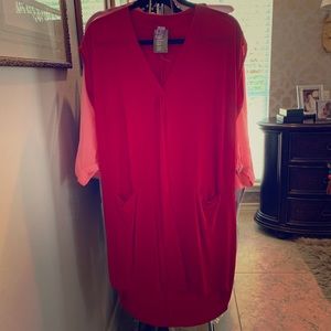 Red Dolan dress from Anthropologie